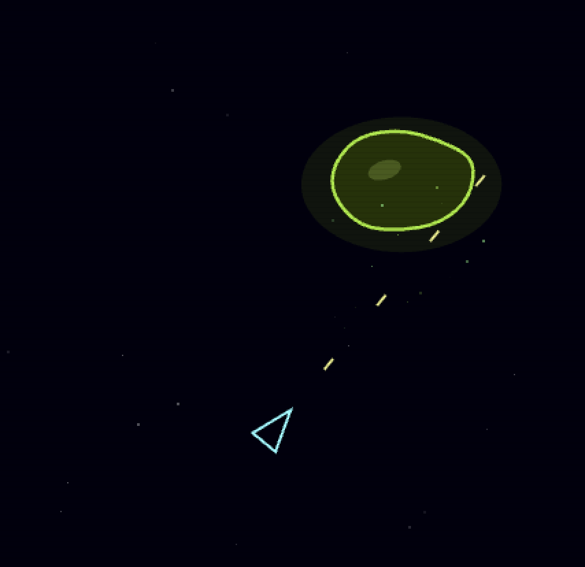 Player 1 firing on the Blob